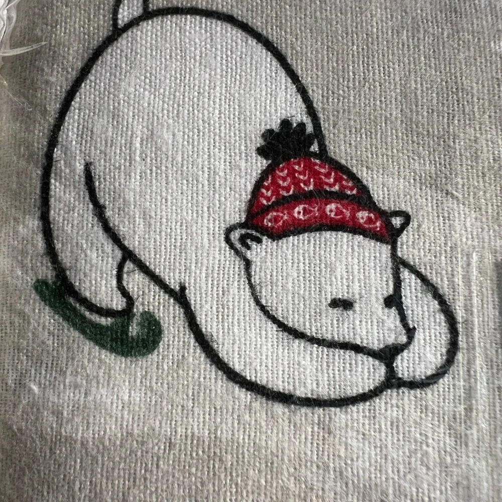 TRULY SOFT Winter Polar Bear Ski Flannel Christmas King Sheet Set NWT NEW